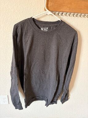 Carhartt Men's Long-Sleeve Crewneck Shirt - Dark Charcoal